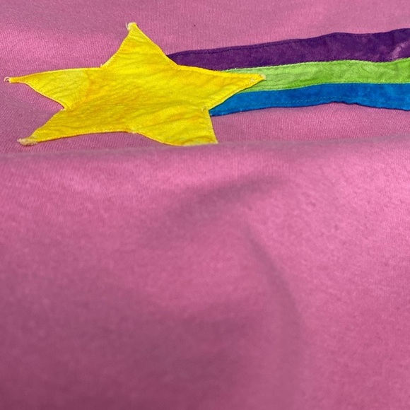 GRAVITY FALLS Hand Made Mabel's Rainbow Star Sweatshirt Girls Plus XL 14/16 - Picture 6 of 7